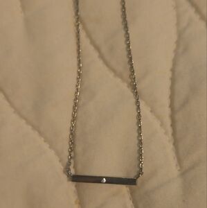 Elegant Silver Bar Necklace